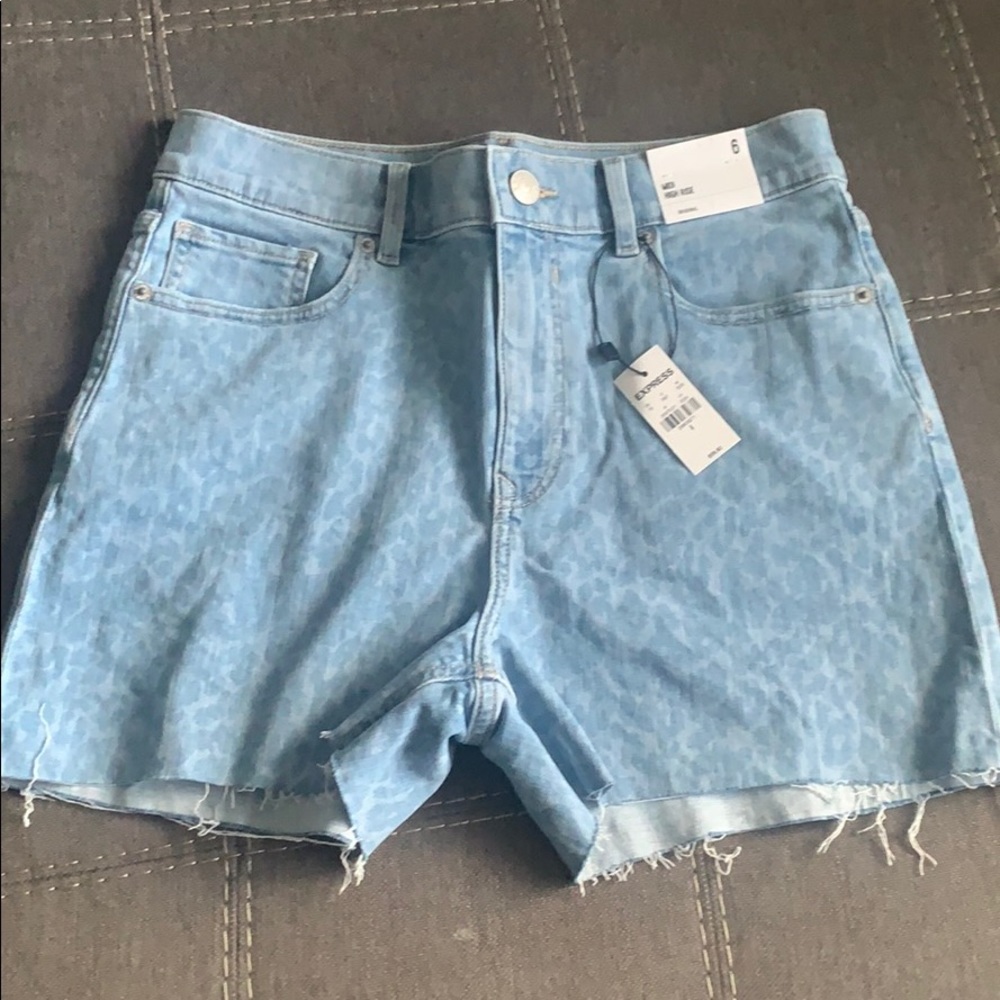 High rise jean shorts